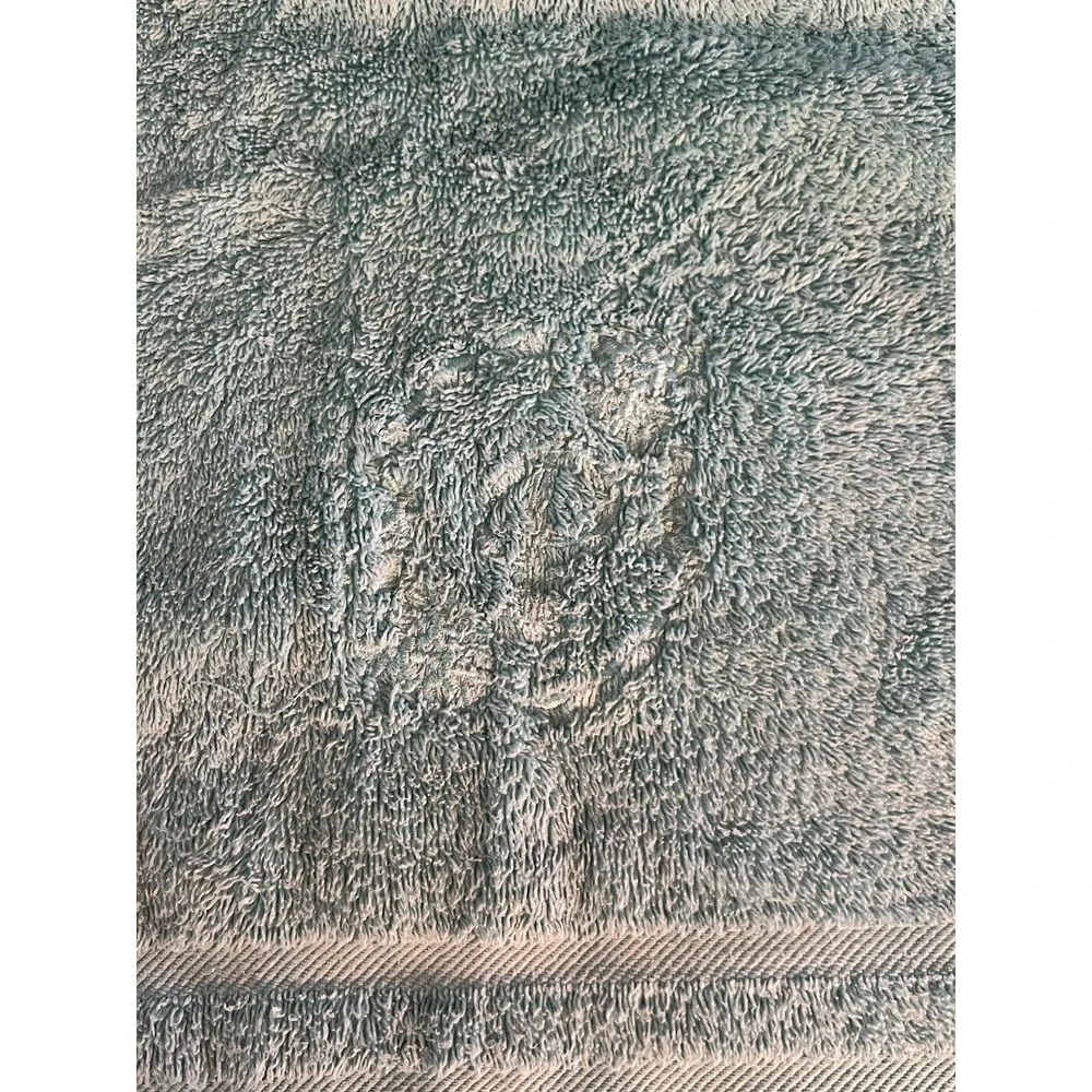 Ralph Lauren Vintage Bath Towel Set Aqua Blue Towels are‎ Monogrammed with 